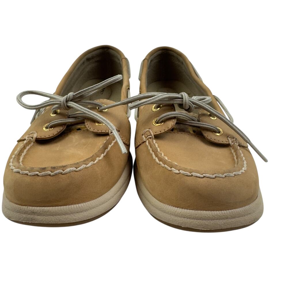 Sperry Top Siders Authentic 2 Eye Leather Animal Leopard Print Shoes Women's 9.5 - Picture 3 of 11